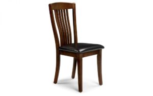 Julian Bowen Canterbury Mahogany and Brown Faux Leather Dining Chair 1 1