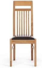 Monaco oak and brown dining chair