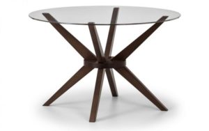 julian bowen chelsea glass 140cm round large dining table