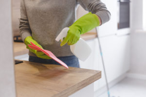 Cleaning kitchen furniture