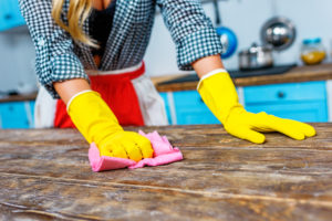cleaning kitchen wood furniture