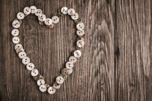 Valentine heart buttons